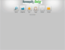 Tablet Screenshot of homeopathydoctor.com